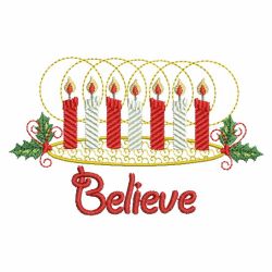 Christmas Candle and Greetings 07 machine embroidery designs
