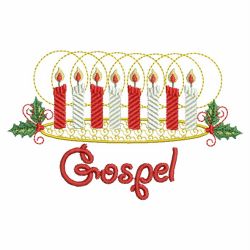 Christmas Candle and Greetings 08 machine embroidery designs