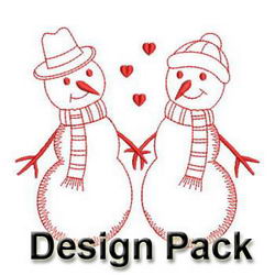 Redwork Best Friends machine embroidery designs