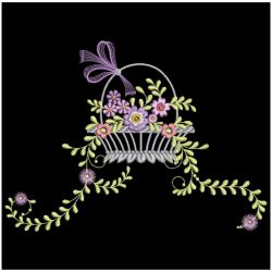 Elegant Floral Baskets 06 machine embroidery designs