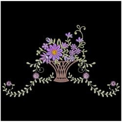 Elegant Floral Baskets 07 machine embroidery designs