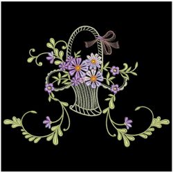 Elegant Floral Baskets 10 machine embroidery designs