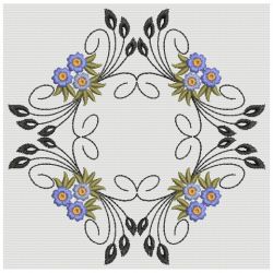 Heirloom Blue Floral 02 machine embroidery designs