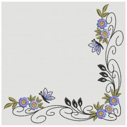 Heirloom Blue Floral 03 machine embroidery designs