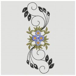 Heirloom Blue Floral 05 machine embroidery designs