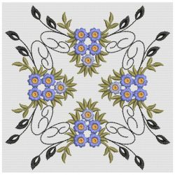 Heirloom Blue Floral 06 machine embroidery designs