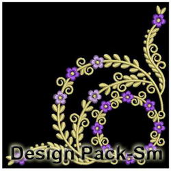 Elegant Flower Corners machine embroidery designs