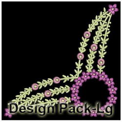 Elegant Flower Corners machine embroidery designs