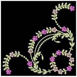 Elegant Flower Corners 03 machine embroidery designs