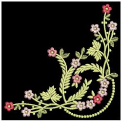 Elegant Flower Corners 05 machine embroidery designs