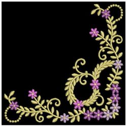 Elegant Flower Corners 06 machine embroidery designs