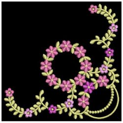 Elegant Flower Corners 10 machine embroidery designs