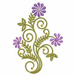 Swirly Floral Deco 01 machine embroidery designs
