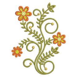 Swirly Floral Deco 07 machine embroidery designs