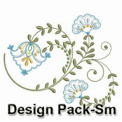 Jacobean Florals machine embroidery designs