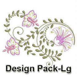 Jacobean Florals machine embroidery designs