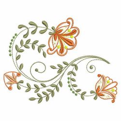 Jacobean Florals 03 machine embroidery designs