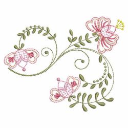 Jacobean Florals 04 machine embroidery designs