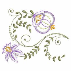 Jacobean Florals 07 machine embroidery designs