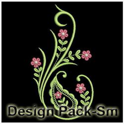 Swirly Flowers machine embroidery designs