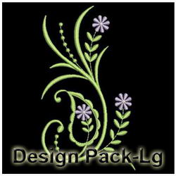 Swirly Flowers machine embroidery designs