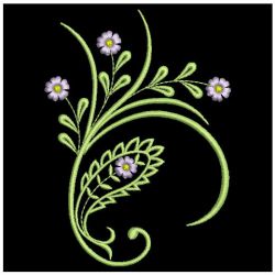 Swirly Flowers 01 machine embroidery designs