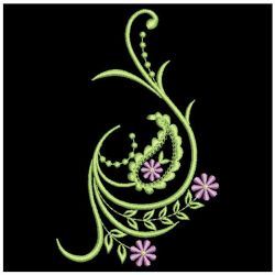 Swirly Flowers 02 machine embroidery designs