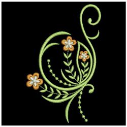 Swirly Flowers 06 machine embroidery designs