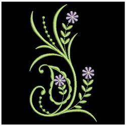 Swirly Flowers 08 machine embroidery designs