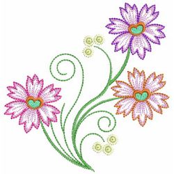 Swirly Heirloom Floral 04 machine embroidery designs