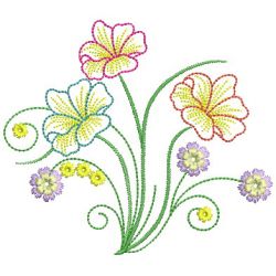 Swirly Heirloom Floral 06 machine embroidery designs