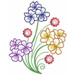 Swirly Heirloom Floral 07 machine embroidery designs