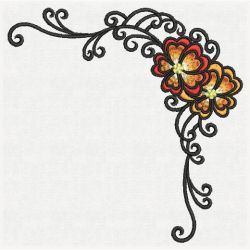Artistic Flower Corners 01 machine embroidery designs