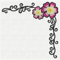 Artistic Flower Corners 04 machine embroidery designs