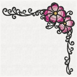 Artistic Flower Corners 06 machine embroidery designs