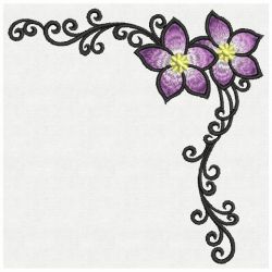 Artistic Flower Corners 08 machine embroidery designs