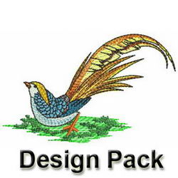 Pheasant machine embroidery designs