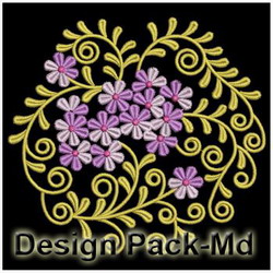 Flowers Circle Deco machine embroidery designs