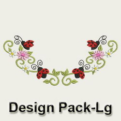 Heirloom Ladybug Corners machine embroidery designs