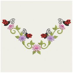 Heirloom Ladybug Corners 02 machine embroidery designs