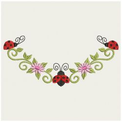 Heirloom Ladybug Corners 07 machine embroidery designs