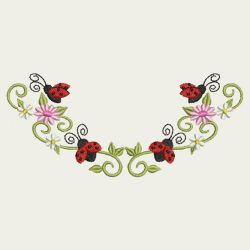 Heirloom Ladybug Corners 08 machine embroidery designs