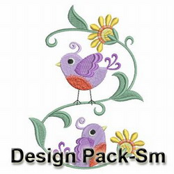 Cute Bird Adornment machine embroidery designs