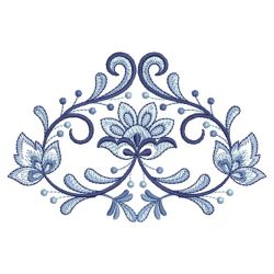 Blue and White Flowers 01 machine embroidery designs