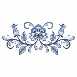 Blue and White Flowers 06 machine embroidery designs