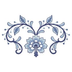 Blue and White Flowers 08 machine embroidery designs
