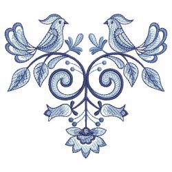 Blue and White Birds 1 02 machine embroidery designs