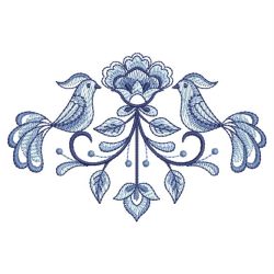 Blue and White Birds 1 03 machine embroidery designs