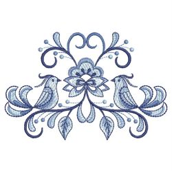 Blue and White Birds 1 06 machine embroidery designs