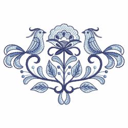 Blue and White Birds 1 07 machine embroidery designs